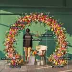 décoration mariage arches fleurs artificielles couleurs vives bouquet romantique extérieurintérieur