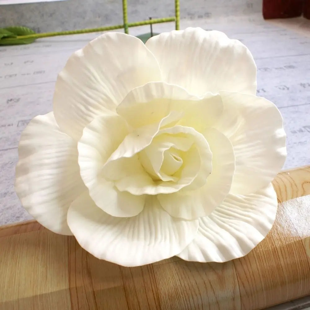 Décoration intérieure moderne fleur artificielle rose pivoine 30cm plissée verte