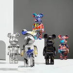 figurine ours multicolore graffiti résine contemporaine décoration intérieur table chambre erotique