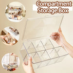 boîte rangement compartiments transparente organisateur thé imperméable moderne minimaliste clips