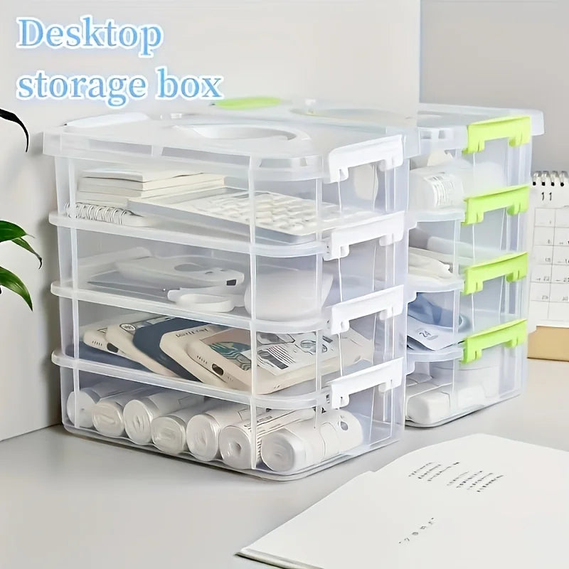 boîtes rangement transparentes empilables poignées couvercle moderne vert clair pratique