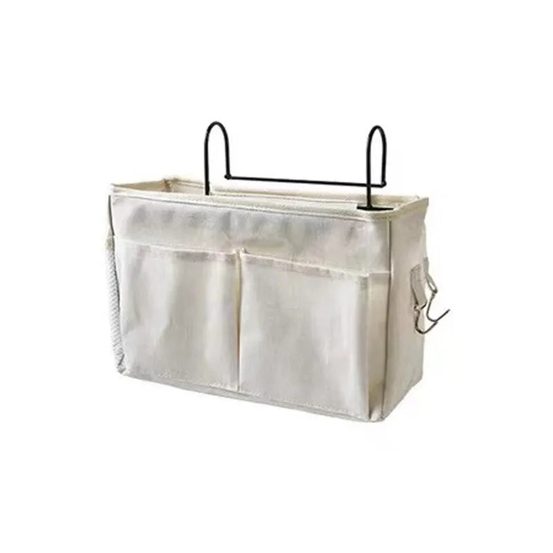 sac rangement suspendu bébés gris clair moderne fonctionnel compartiments crochets métalliques