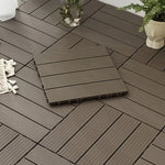 sol modulaire plaque rayées marron gris moderne extérieur balcon terrasse jardin