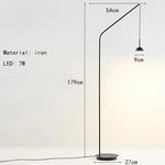 lampe led moderne minimaliste noir blanc support mural interrupteur câble chambre salon
