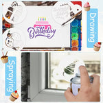 stencils cuisine blanc motifs célébration moderne adhésif anniversaire décoration murale peinture main