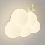 lampe murale nuage animaux blanc moderne enfant figurines souris singe lapin led