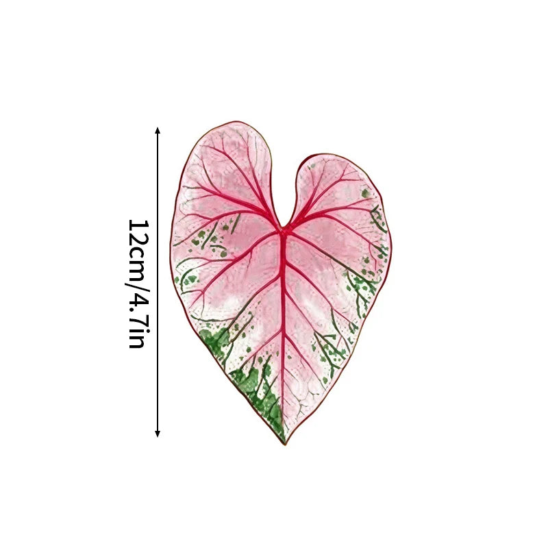 coasters feuilles tropicales vert blanc rose antidérapants moderne protége comptoir cuisine