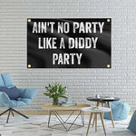 bannière moderne décoration chambre noire imprimée texte dorés polyester indoor outdoor
