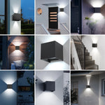applique murale led contemporaine 12w 6w noir blanc hydrofuge 85265v