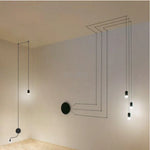 Suspension fil design moderne brun