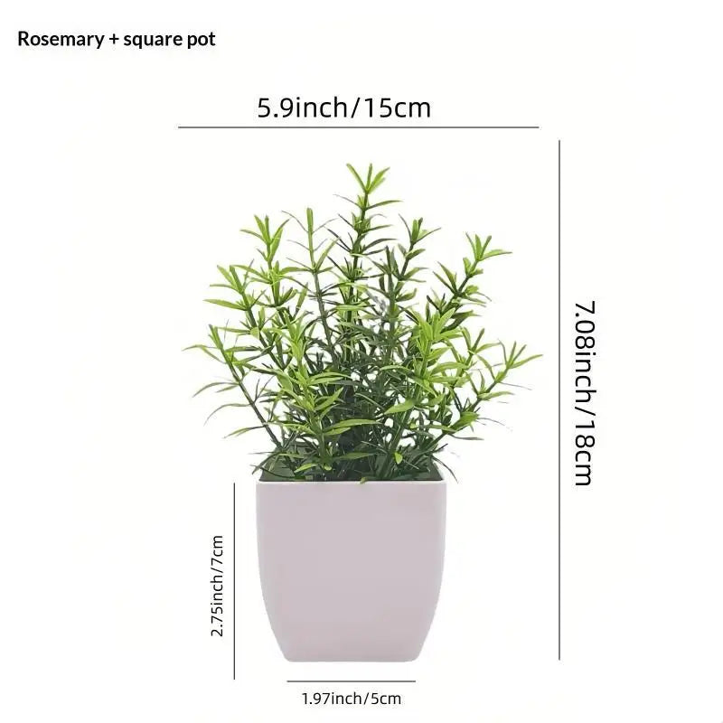 plantes artificielles feuilles vertes fleurs violettes pot blanc minimaliste décoration intérieure sans entretien