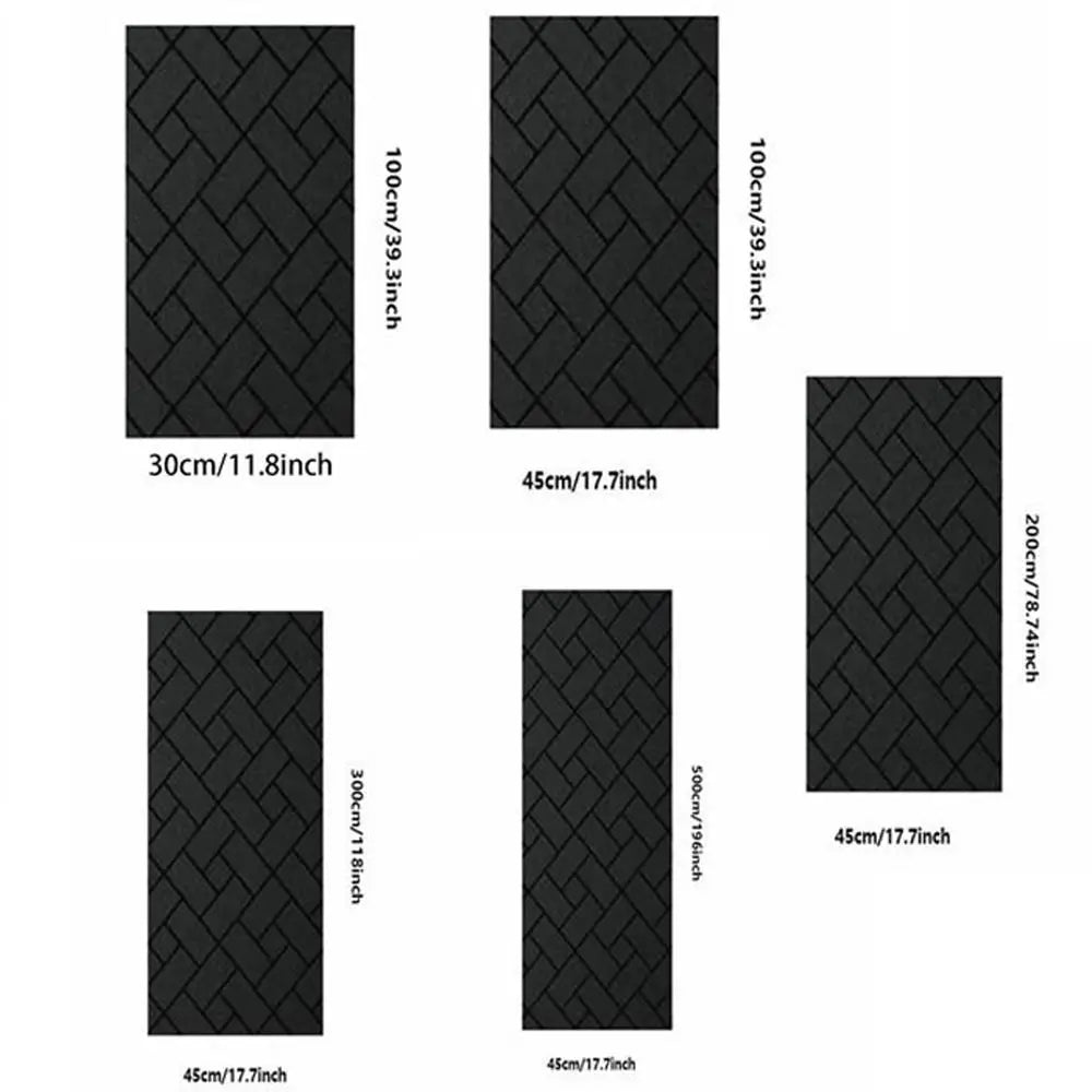 panneau décoratif moderne noir carreaux géométriques opacité 30x45cm 45x45cm 45x50cm 45x60cm 45x78cm