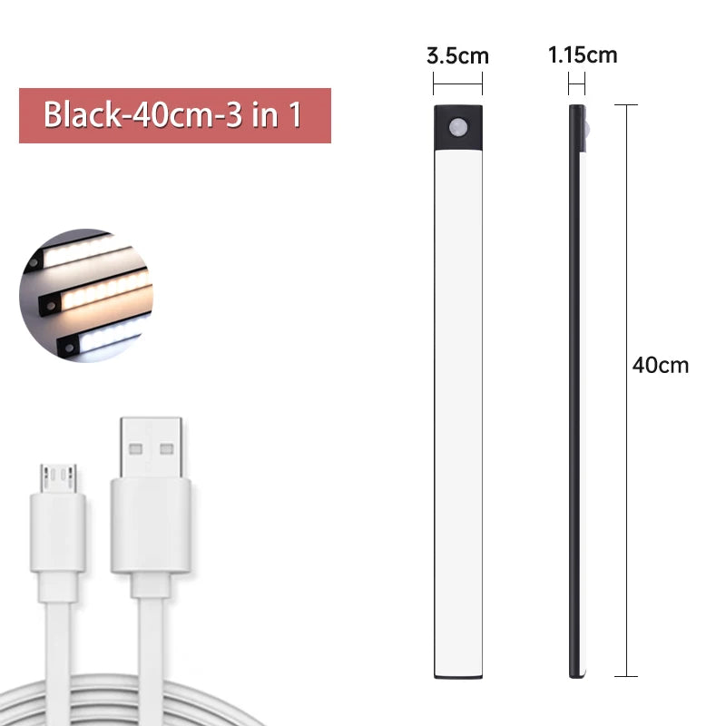 lampe led rechargeable usb mouvement trois couleurs blanc naturel chaud moderne