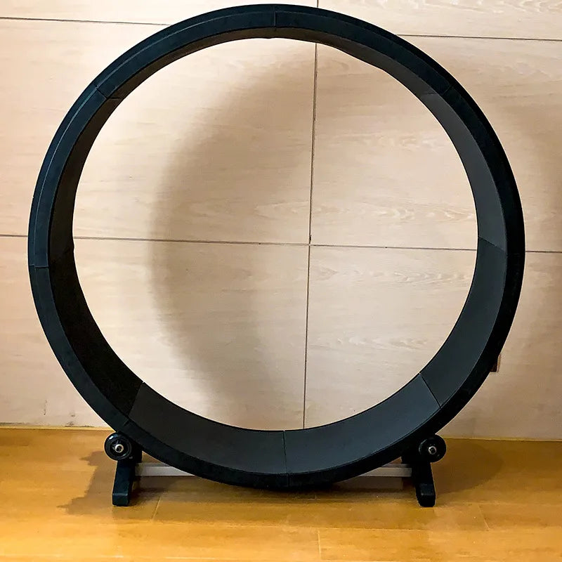roue d'exercice chat noir moderne fitness jouet chat minimaliste pvc