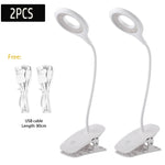 lampe led sans scintillement protection yeux éclairage table usb clip flexible moderne tactile