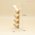 accessoires poupée étagère miniature blanc marron clair moderne structure arbre horizontal minimaliste