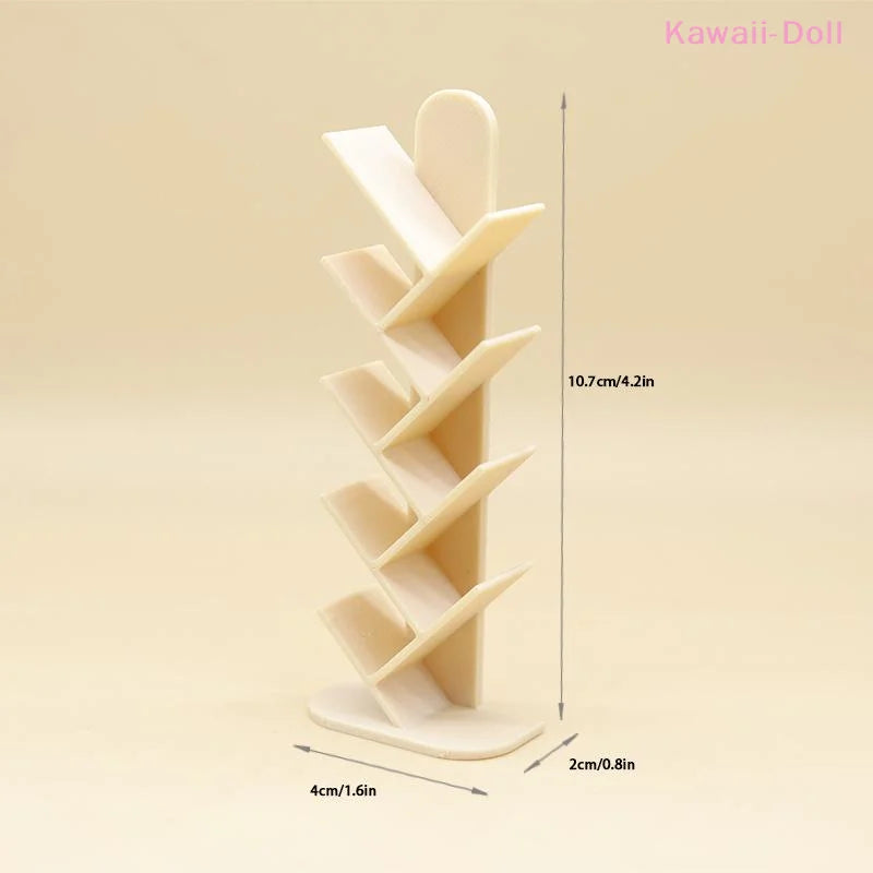 accessoires poupée étagère miniature blanc marron clair moderne structure arbre horizontal minimaliste