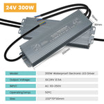 alimentation led étanche transformateur extérieur aluminium gris pilote dc 12v 24v éclairage