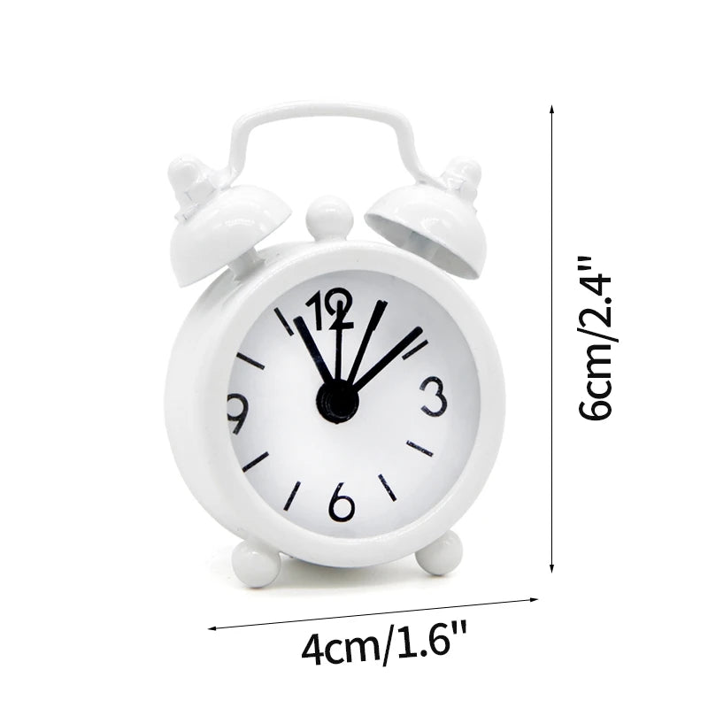 horloge réveil classique aiguille multifonction alarme table couleur variée poignées métalliques chiffres noirs simple
