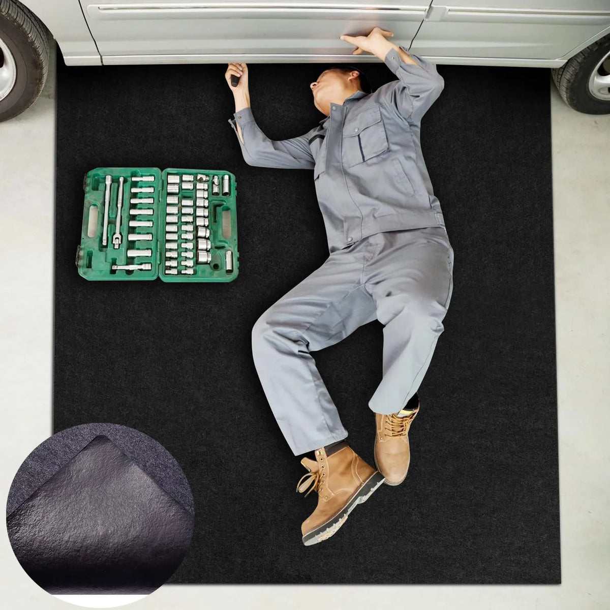 tapis barbecue noir résistance chaleur antiadhésif facile nettoyage anti poussière imperméable corrosion moderne