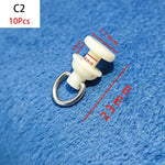clips suspension blancs ronds rondelles noires moderne 12.5mm 20mm 34mm clips meuble fixations transparentes