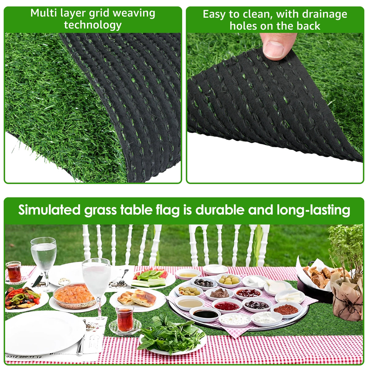 tapis gazon artificiel imitation naturelle brins verts festif décoration maison dimensions variées motifs fleurs