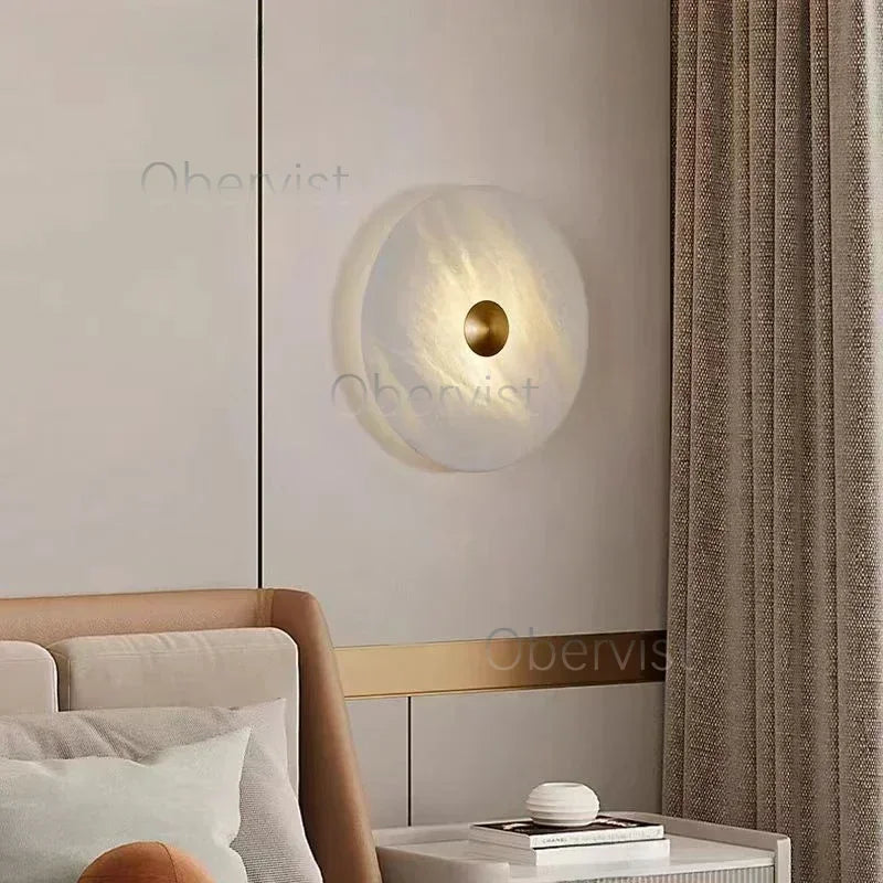 applique murale moderne cuivre marbré blanc doré veineuse 220v led chambre salon