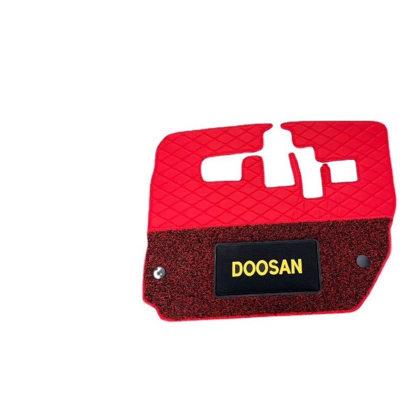 porte clés doosan noir rouge points modernes logo jaune