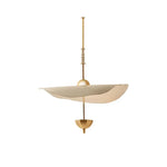lampes suspendues modernes or blanc opalescent formes organiques sculpturales