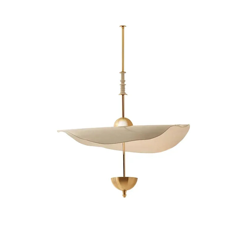 lampes suspendues modernes or blanc opalescent formes organiques sculpturales