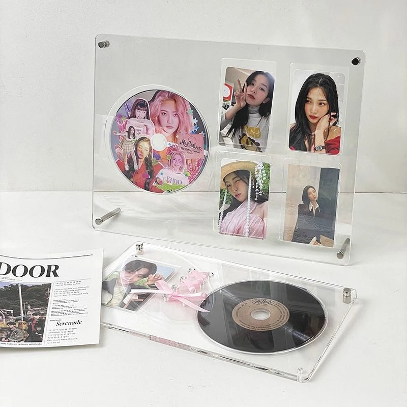 cadre photo moderne transparent clips photo affiche carte postale support cd kpop decoration chambre
