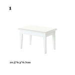 chaises table miniature blanches modernes minimalistes bois enfants jouets