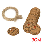 étiquettes rondes marron clair imprimées hand made especialmente para usted sourires écolos 3cm simple
