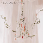 voile mariée blanc broderie florale rouge verte translucide classique romantique