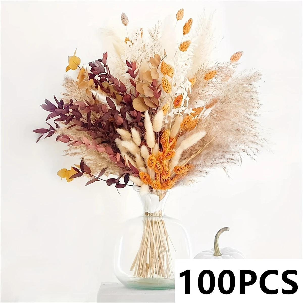 fleurs séchées bouquet pampas plumes graminées décoration intérieure anniversaire mariage rustic naturel