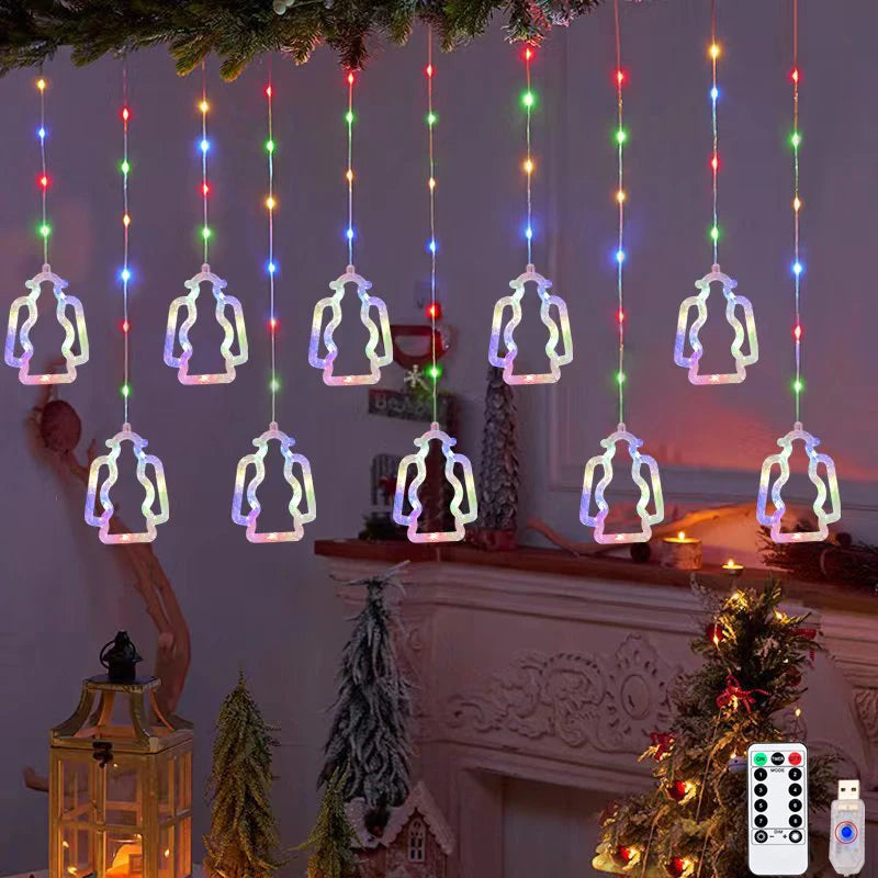 guirlande lumineuse moderne blanc multicolore forme géométrique décorative chambre noël