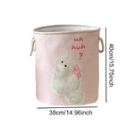 panier linge pliable bleu clair dessins animaux poignées corde utilisation multiple réutilisable