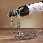 support bouteilles argent doré moderne chaînes métal decoration intérieur bar