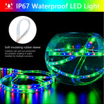 ruban led solaire multicolore modes télécommande moderne décoration extérieure ip67 10mètres