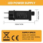 guirlande lumineuse 24v led ip44 modes télécommande étapes réglage timer 8h