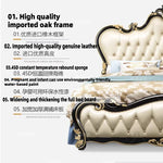 lit double bois classique beige doré tête lit tuftée chambre