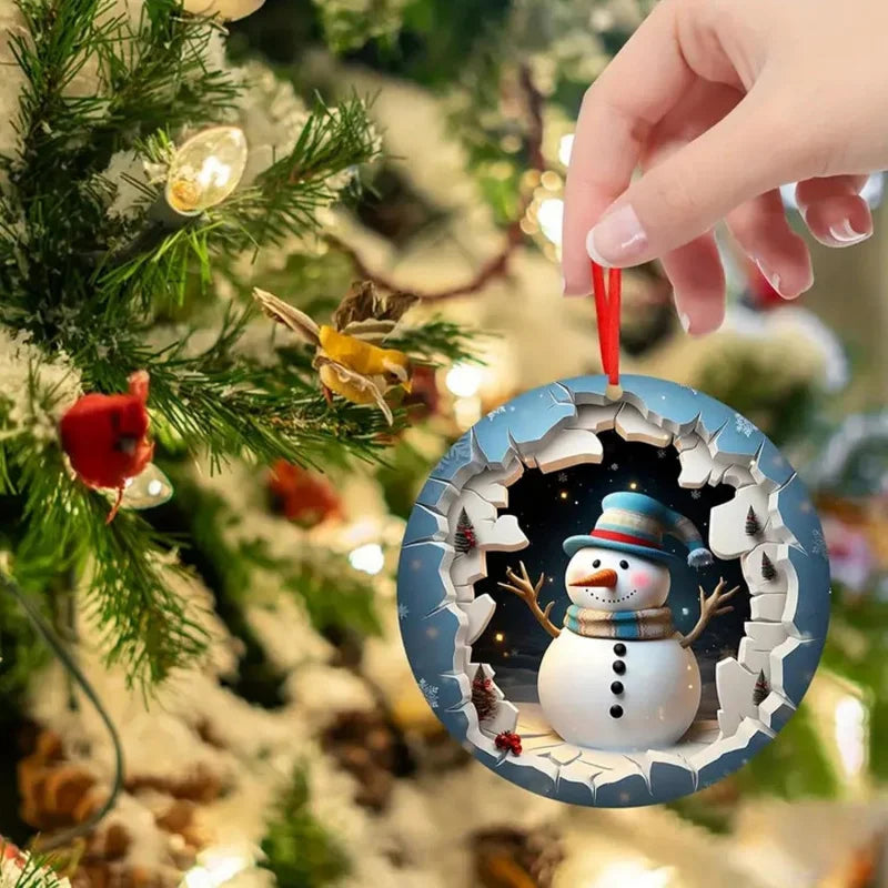 Décoration de Noël en bois jaune fluo pour intérieur festif