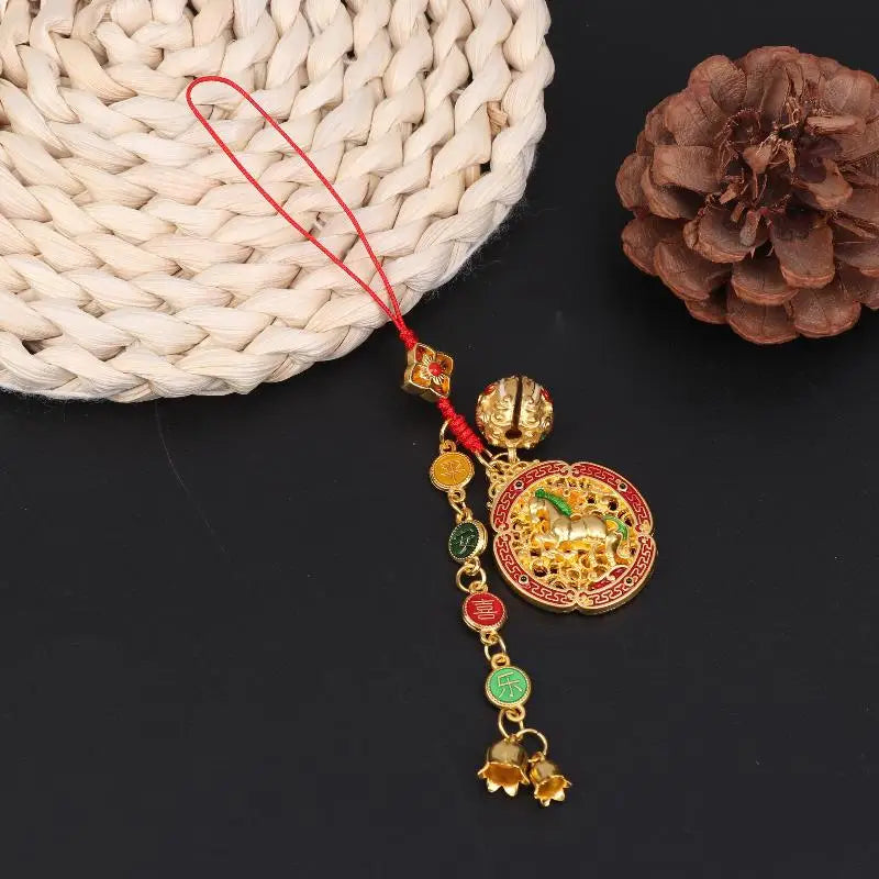 décoration ornement suspendu bijoux sac traditionnel motifs géométriques texte chinois ornement porte bonheur festive