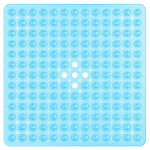tapis bain antidérapant pvc bleu blanc noir perforé moderne adhésif 53x53cm