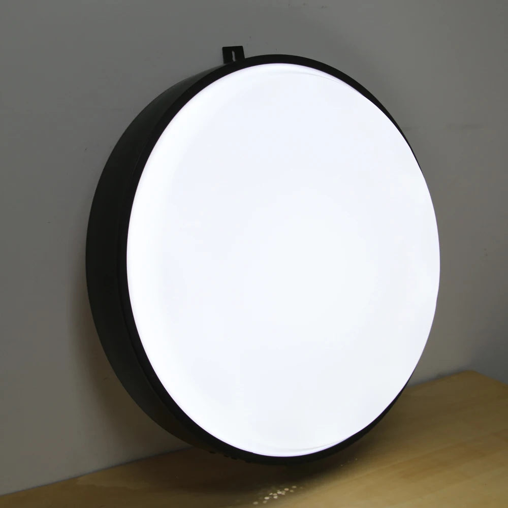 lampe led publicitaire double face zero waste earth store moderne minimaliste noir blanc