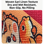 tapis traditionnel chinois rouge motifs lanternes symboles bonheur tissage résistant extérieur porche