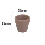 pots fleurs miniatures résine couleurs variées moderne minimaliste jardinage accessoires maison poupée éléments