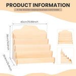 présentoir bois quatre niveaux moderne support cartes visite brochures salons artisanat retail echangiste écologique