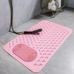 tapis bain antidérapant vert menthe bleu clair gris rose texture bobs abrasive moderne