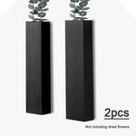 planteurs murals bois noirs modernes plantes intérieur extérieur minimaliste